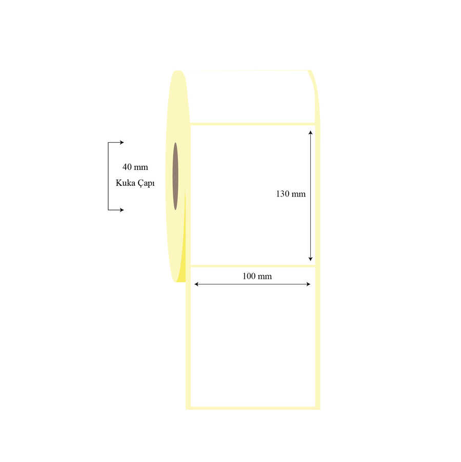 100mm x 130mm Tekli Wellum Etiket