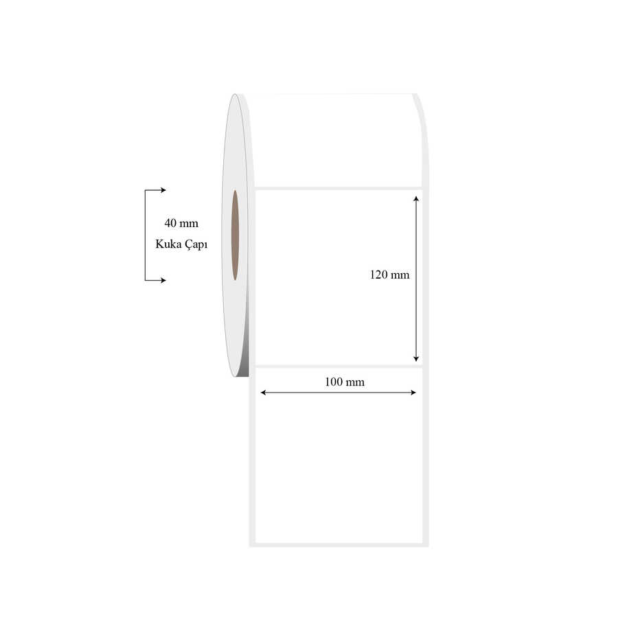 100mm x 120mm Tekli PP Şeffaf Etiket