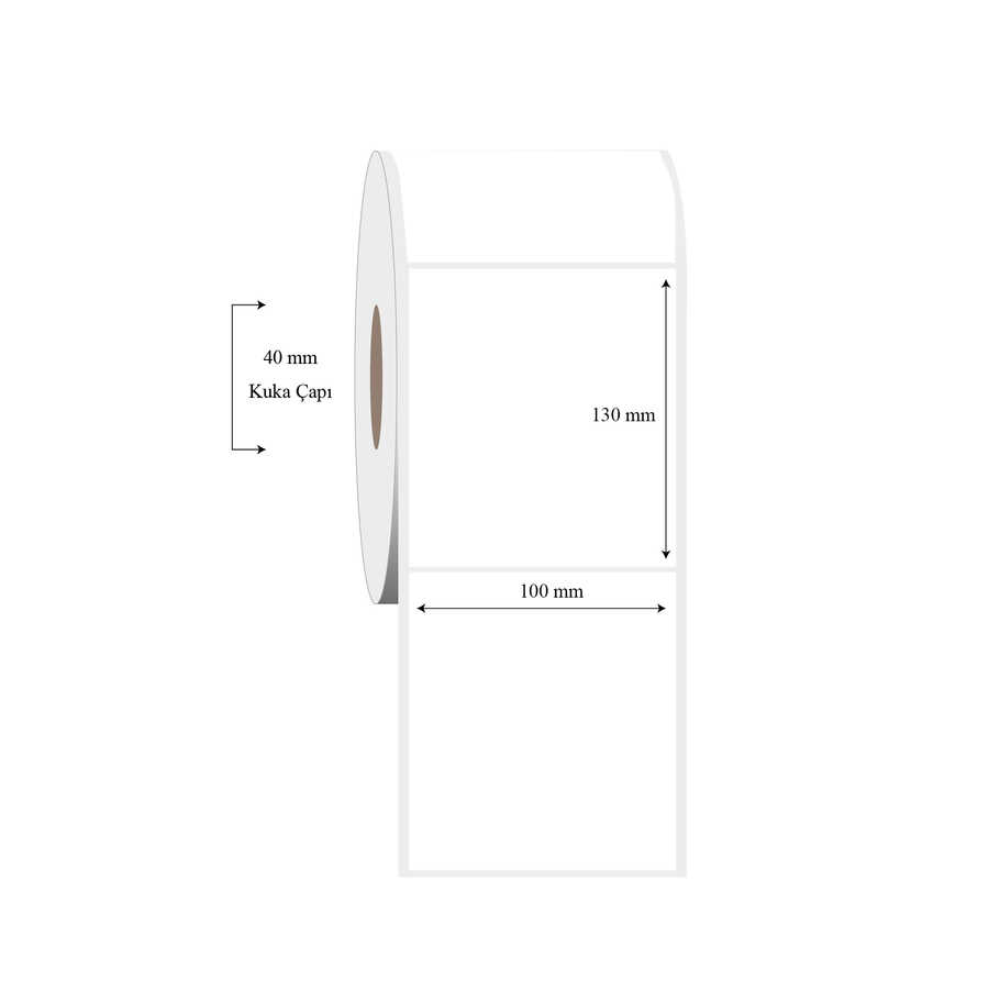 100mm x 130mm Tekli PP Şeffaf Etiket