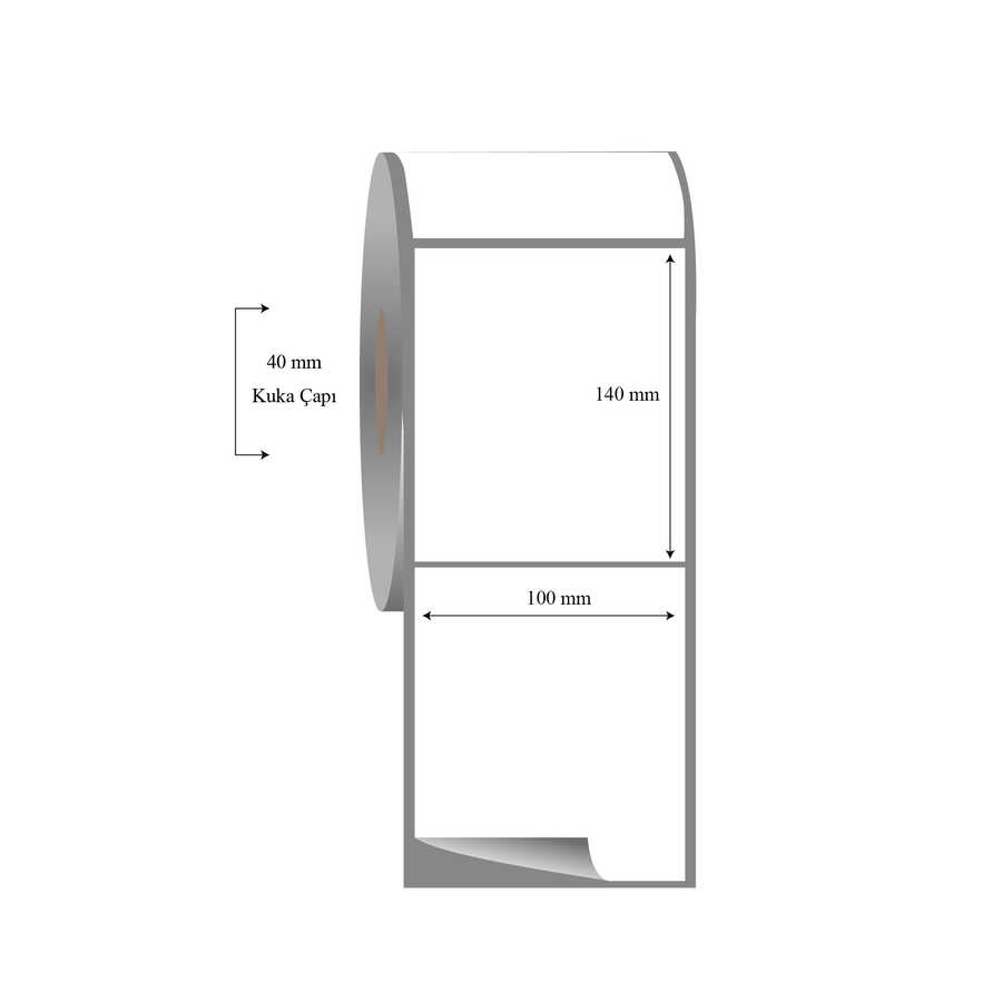 100mm x 140mm Tekli Fasson Fastyre Etiket