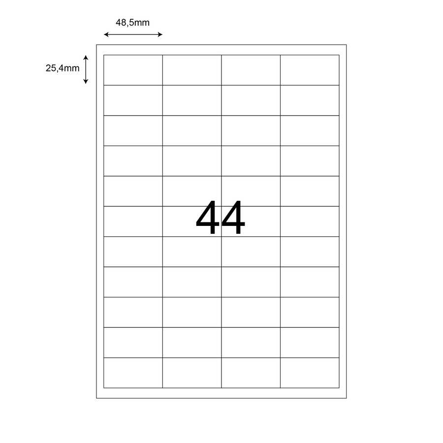 48,5mm x 25,4mm Lazer Etiket
