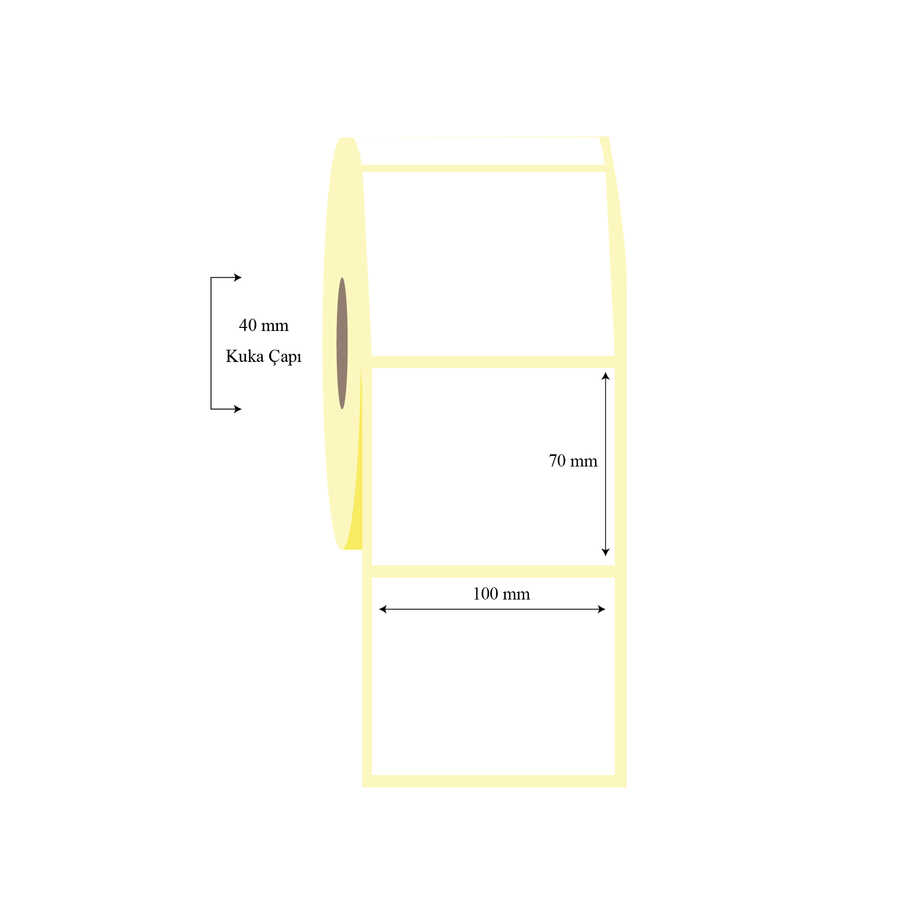 100mm x 70mm Tekli Wellum Etiket