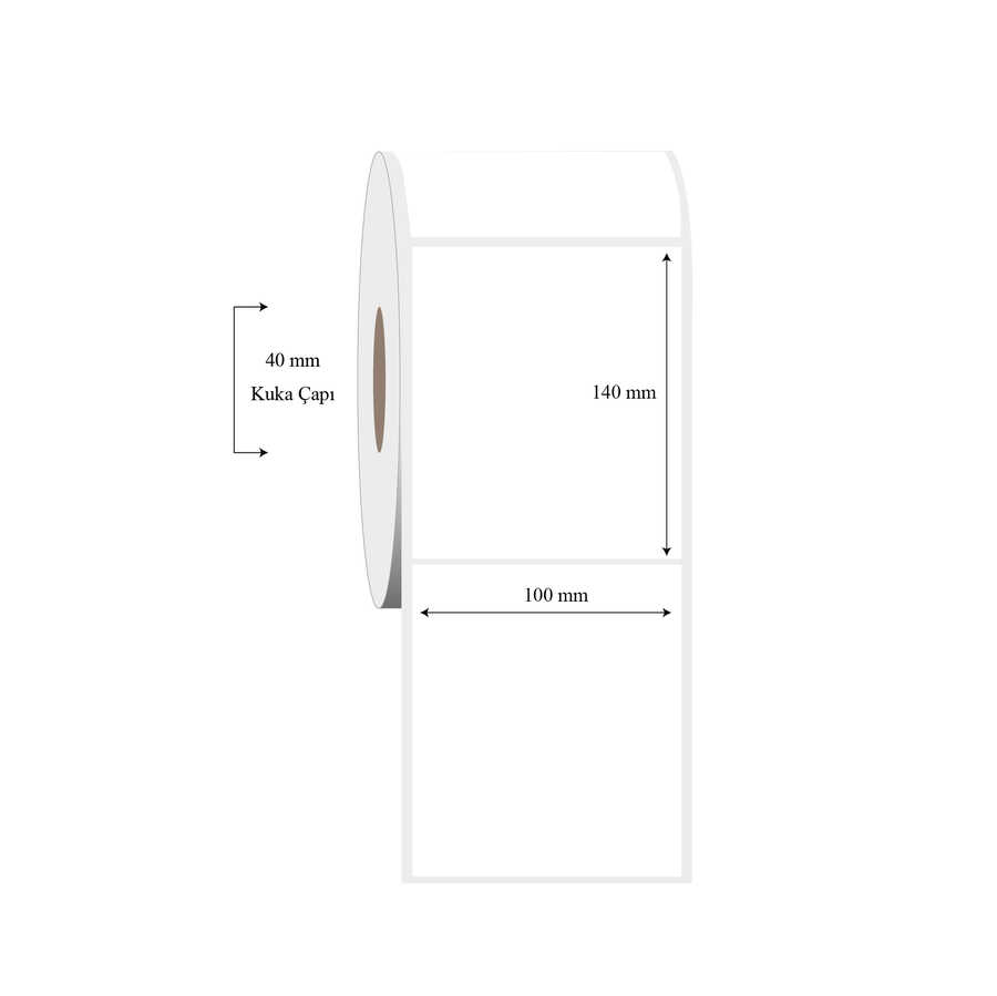 100mm x 140mm Tekli PP Şeffaf Etiket