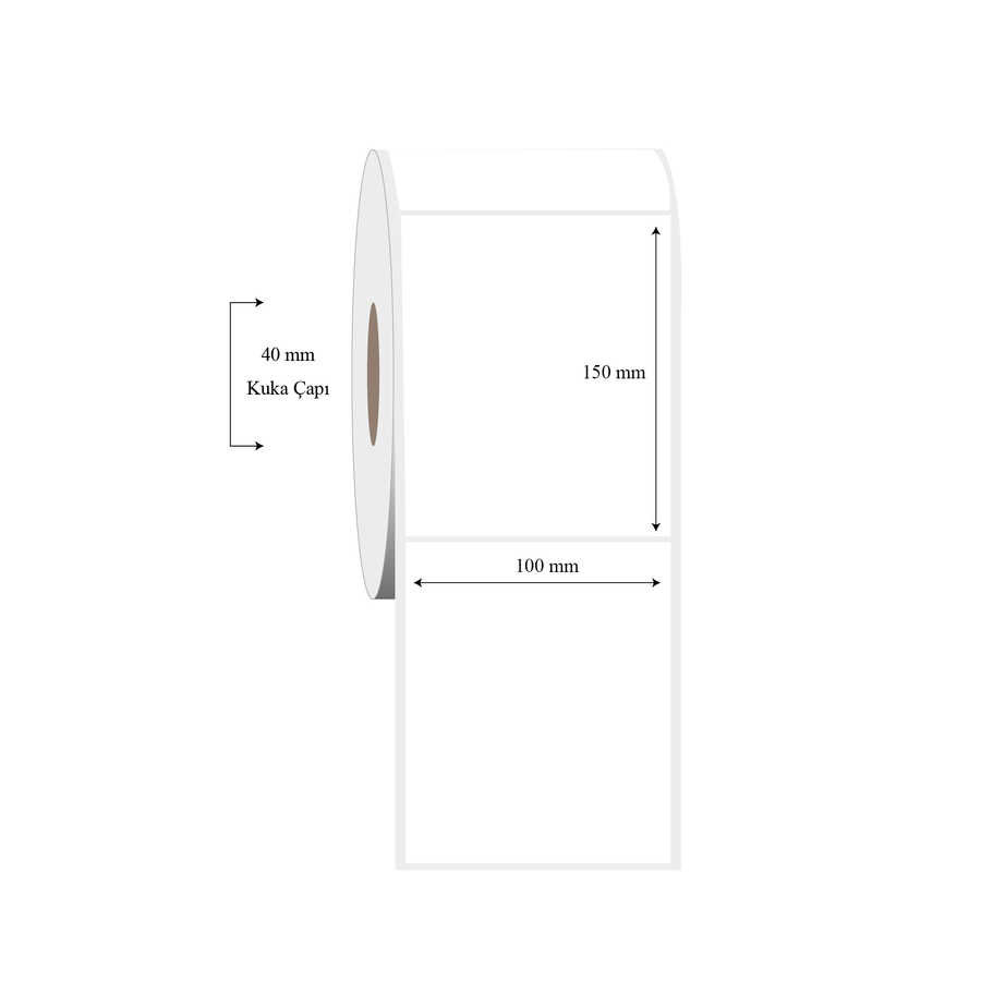 100mm x 150mm Tekli PP Şeffaf Etiket