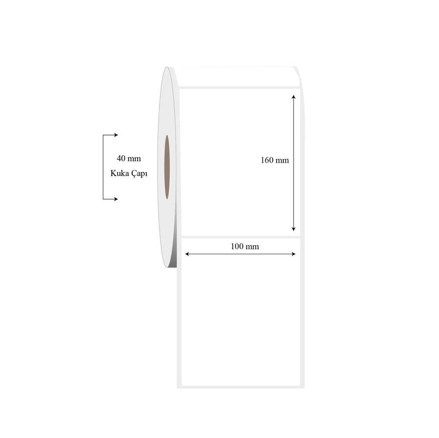 100mm x 160mm Tekli PP Şeffaf Etiket