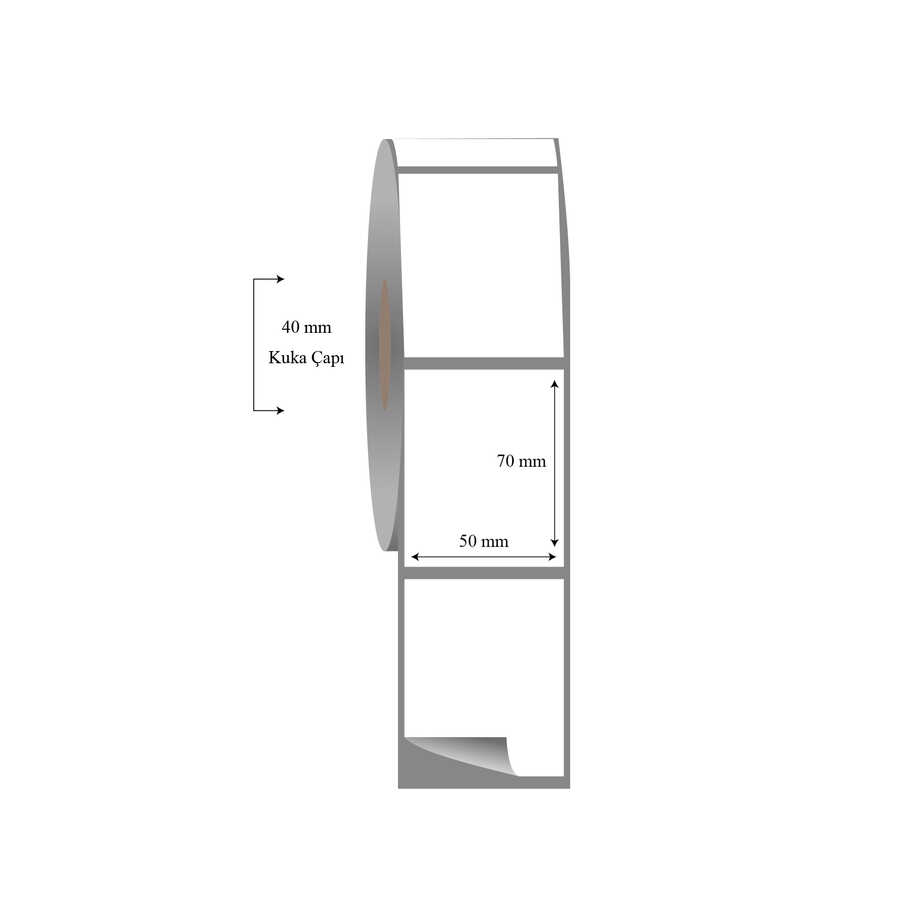 50mm x 70mm Tekli Fasson Fastyre Etiket