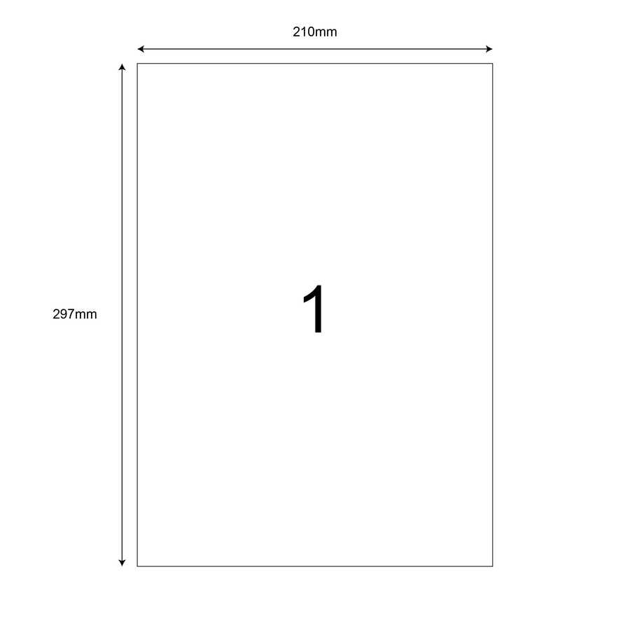 210mm x 297mm Lazer Etiket