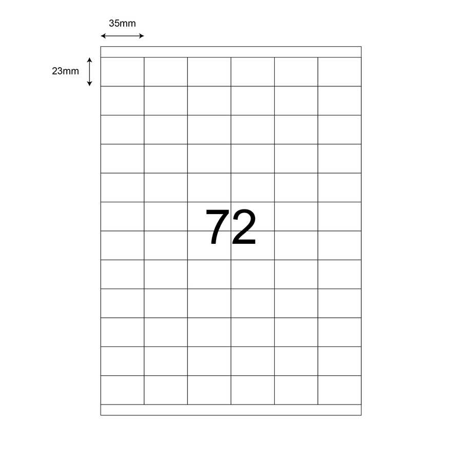 35mm x 23mm Lazer Etiket