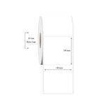 100mm x 100mm Tekli PP Şeffaf Etiket