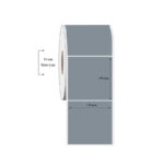 100mm x 100mm Tekli Silvermat Etiket