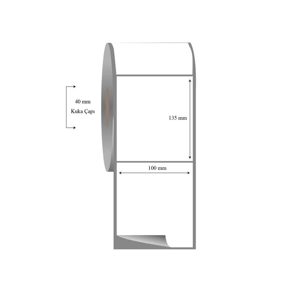 100mm x 135mm Tekli Fasson Fastyre Etiket 100mm x 135mm Tekli Fasson Fastyre Etiket - Görsel 1