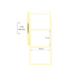 100mm x 70mm Tekli Kuşe Etiket