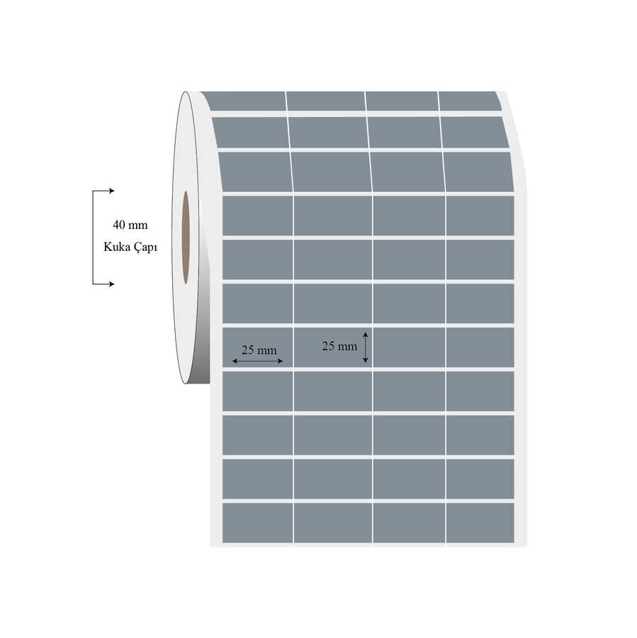 25mm x 25mm 4 Lü Bitişik Silvermat Etiket 25mm x 25mm 4 Lü Bitişik Silvermat Etiket - Görsel 1