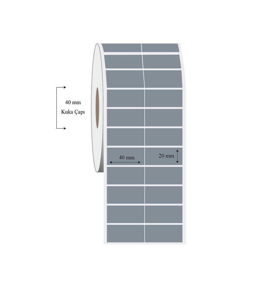 40mm x 20mm 2 li Bitişik Silvermat Etiket 40mm x 20mm 2 li Bitişik Silvermat Etiket - Görsel 1