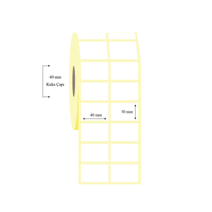 40mm x 30mm 2 li Ayrık PP Opak Etiket 40mm x 30mm 2 li Ayrık PP Opak Etiket - Görsel 1