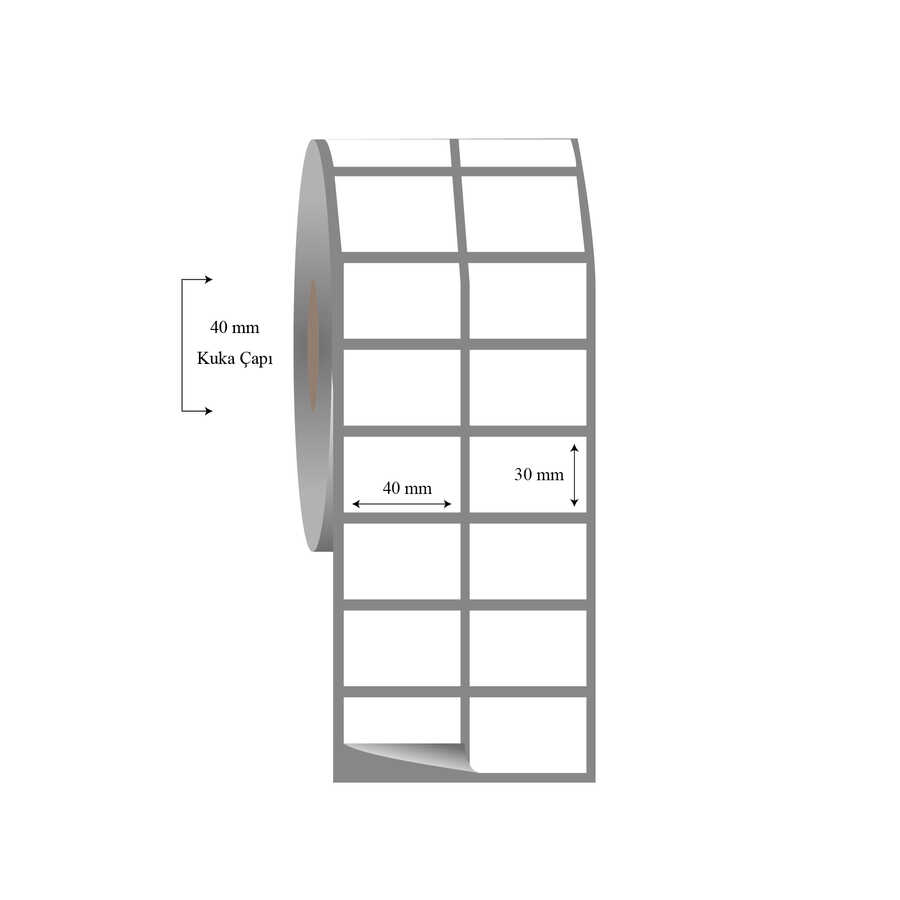 40mm x 30mm 2li Ayrık Fasson Fastyre Etiket 40mm x 40mm 2li Ayrık Fasson Fastyre Etiket - Görsel 1