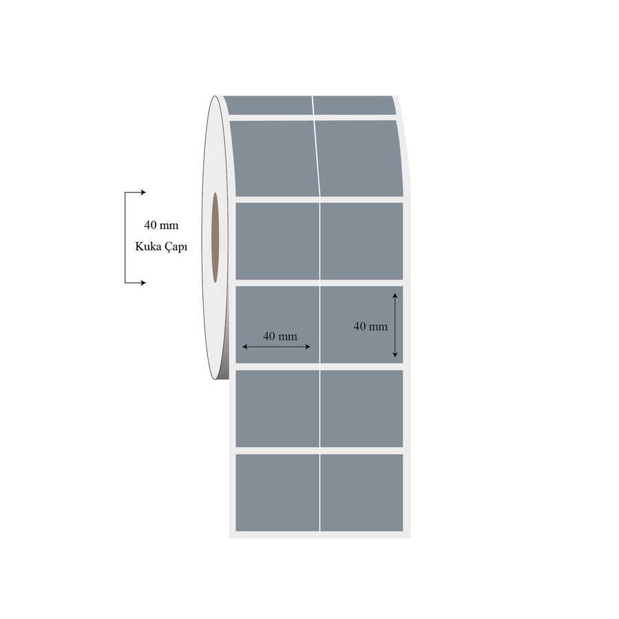 40mm x 40mm 2 li Bitişik Silvermat Etiket 40mm x 40mm 2 li Bitişik Silvermat Etiket - Görsel 1