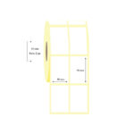 40mm x 60mm 2 li Ayrık PP Opak Etiket