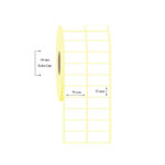 50mm x 25mm 2 li Ayrık PP Opak Etiket