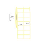 50mm x 30mm 2 li Ayrık PP Opak Etiket