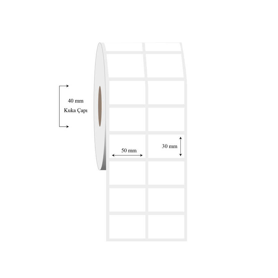 50mm x 30mm 2 li BİTİŞİK PP Şeffaf Etiket 50mm x 30mm 2 li Bitişik PP Şeffaf Etiket - Görsel 1