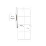 50mm x 50mm 2 li Ayrık PP Şeffaf Etiket