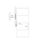50mm x 50mm 2 li Bitişik PP Şeffaf Etiket