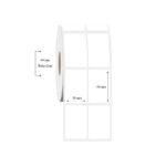 50mm x 60mm 2 li Ayrık PP Şeffaf Etiket