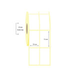 50mm x 70mm 2 li Ayrık PP Opak Etiket