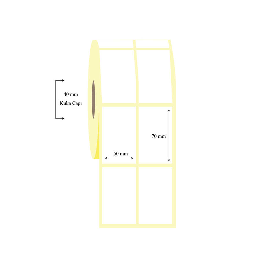 50mm x 70mm 2 li Ayrık PP Opak Etiket 50mm x 70mm 2 li Ayrık PP Opak Etiket - Görsel 1