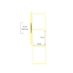 50mm x 70mm Tekli PP Opak Etiket