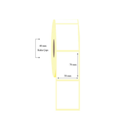 50mm x 70mm Tekli PP Opak Etiket