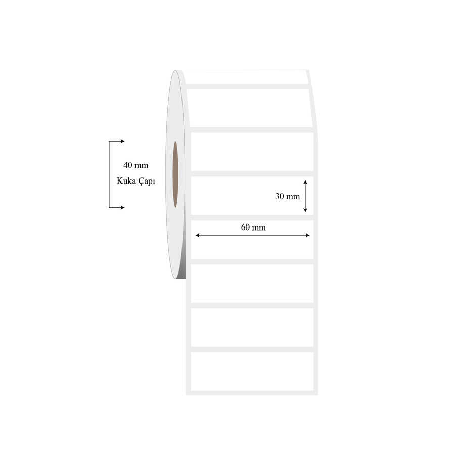 60mm x 30mm Tekli PP Şeffaf Etiket 60mm x 30mm Tekli PP Şeffaf Etiket - Görsel 1