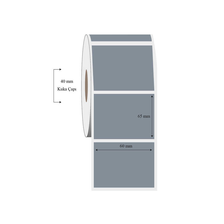60mm x 65mm Tekli Silvermat Etiket 60mm x 65mm Tekli Silvermat Etiket - Görsel 1