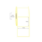 60mm x 70mm Tekli Kuşe Etiket