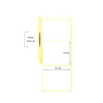 60mm x 80mm Tekli Kuşe Etiket