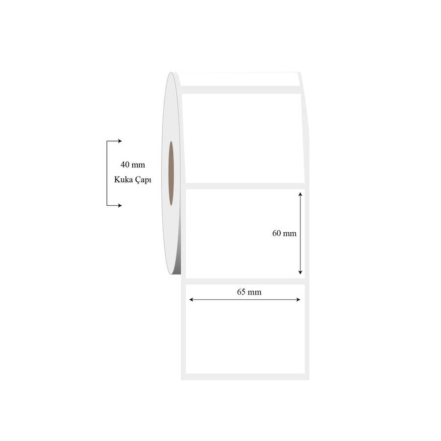 65mm x 60mm Tekli PP Şeffaf Etiket 65mm x 60mm Tekli PP Şeffaf Etiket - Görsel 1
