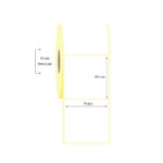 70mm x 100mm Tekli Kuşe Etiket