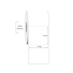 70mm x 90mm Tekli PP Şeffaf Etiket