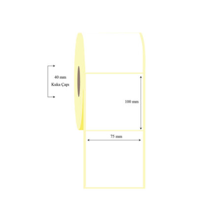 75mm x 100mm Tekli PP Opak Etiket
