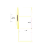 75mm x 100mm Tekli Vellum Etiket