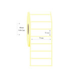 75mm x 30mm Tekli Vellum Etiket