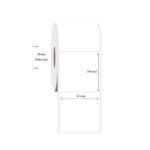 80mm x 100mm Tekli PP Şeffaf Etiket