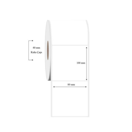 80mm x 100mm Tekli PP Şeffaf Etiket