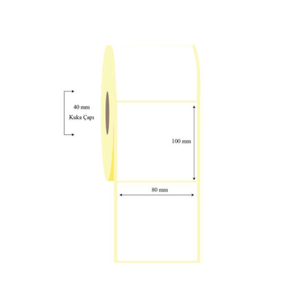 80mm x 100mm Tekli Vellum Etiket