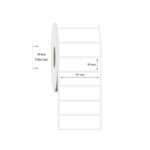 80mm x 50mm Tekli PP Şeffaf Etiket