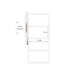 80mm x 55mm Tekli PP Şeffaf Etiket
