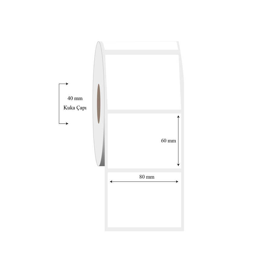 80mm x 60mm Tekli PP Şeffaf Etiket 80mm x 60mm Tekli PP Şeffaf Etiket - Görsel 1