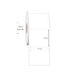 80mm x 80mm Tekli PP Şeffaf Etiket