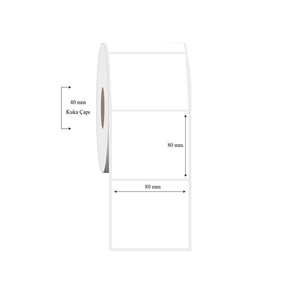 80mm x 80mm Tekli PP Şeffaf Etiket 80mm x 80mm Tekli PP Şeffaf Etiket - Görsel 1